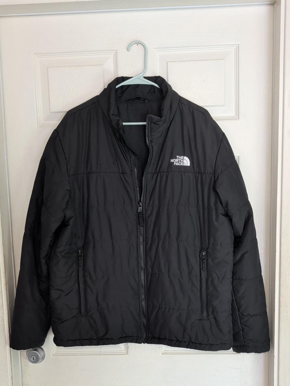 The North Face Jacket Mens X Large Black Quilted Full Zip Lightweight XL